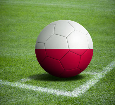 Soccer ball ball with the national flag of POLAND ball with stadium
