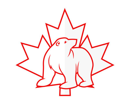 maple bear grizzly polar beast animal fauna image vector icon logo silhouette