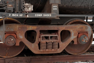 Fototapeta na wymiar Rusted Train Parts