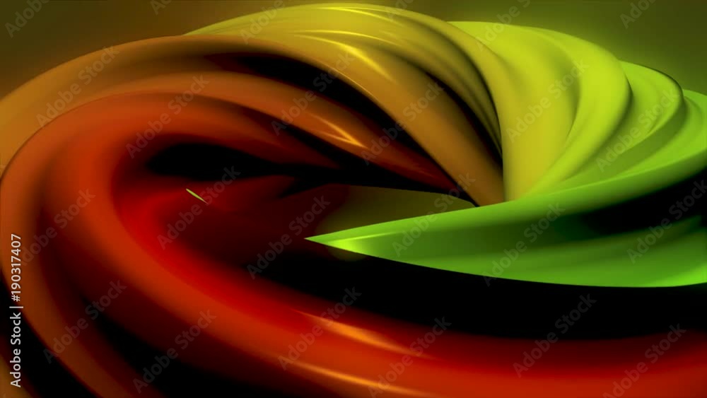 Aufkleber 3d colorful animation of a circle or ring. hypnotic spiral illusion seamless looping. abstract color