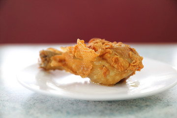 Fried chicken in close up