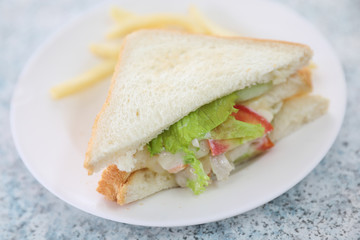 Chicken Sandwich with salad