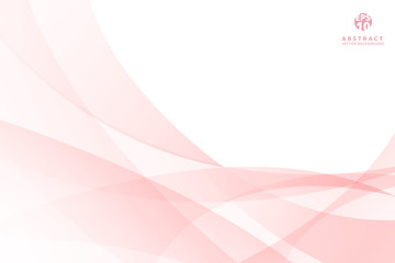 Abstract pink curve, spiral lines background with copy space for valentines day.