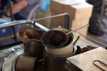 device for making tea and coffee, the traditional Thai style.