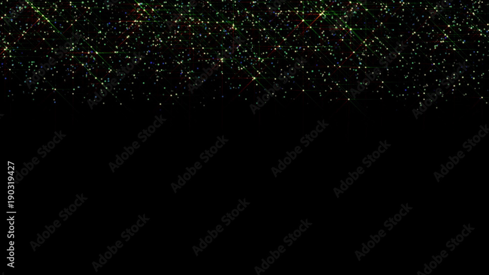 Poster golden particle seamless background. abstract bokeh golden particles. background gold movement. univ
