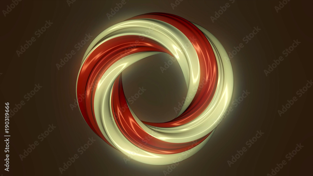 Poster 3d colorful animation of a circle or ring. hypnotic spiral illusion seamless looping. abstract color