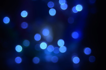blue bokeh on black background