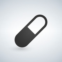pill capsule vector icon, medicine icon.