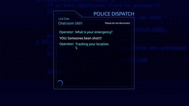 Online Police Dispatch Chatroom Graphics - Someone's been shot!