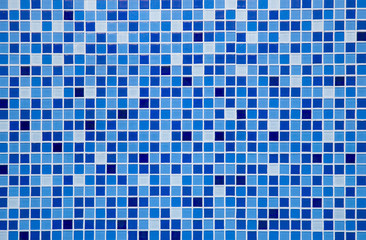 Blue ceramic tile mosaic