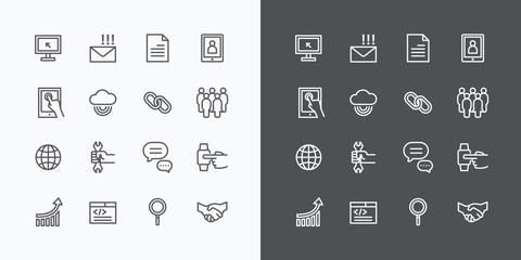 Web Icons Line Set. Vector Design. can be use in web and mobile UI.