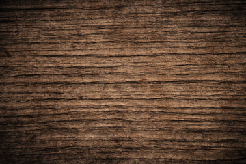 Naklejka premium Old grunge dark textured wooden background,The surface of the old brown wood texture,top view brown wood panelitng