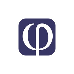 psi letter greek symbol logo vector