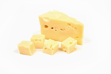 Cheese isolated on white background