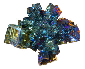 Bismuth Gemstone Isolated From Background
