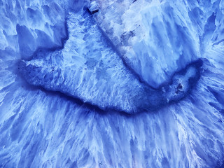 Blue Geode Slice Gemstone Background