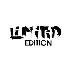 Limited edition. Ink handwritten lettering. Modern dry brush calligraphy. Typography poster design. Vector illustration.