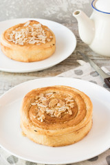 Denish with almond petals