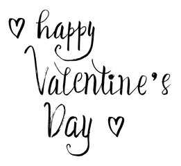 happy valentine's day handwritten lettering