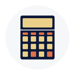 Calculator flat icon on white background