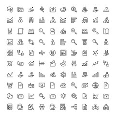 Statistics icon set