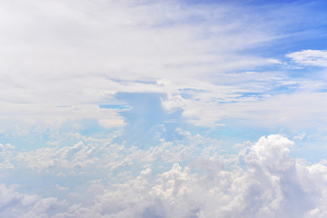 Naklejka na ściany i meble cloud in the sky view from airplane