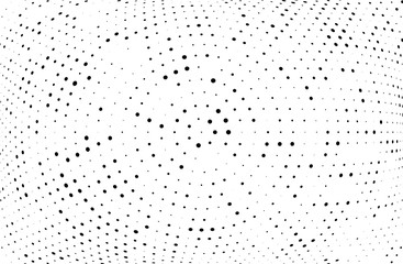 Abstract futuristic halftone pattern. Comic background. Dotted backdrop with circles, dots, small large scale.