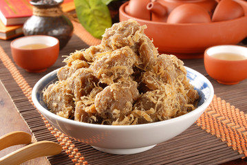 Dried soy bean curd is a famous food in Dasi,Taiwan
