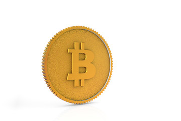 3d golden bitcoin