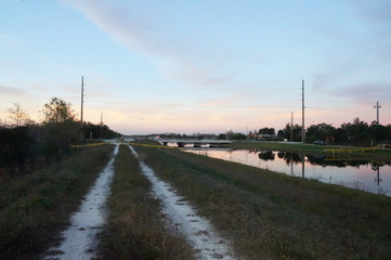 sunset in the swamps