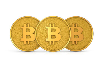 3d golden bitcoin