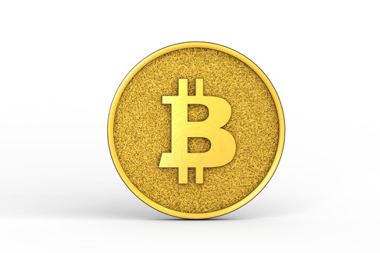 3d golden bitcoin
