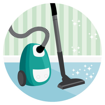 Vecteur Stock Vaccum house cleaning vector icon. | Adobe Stock
