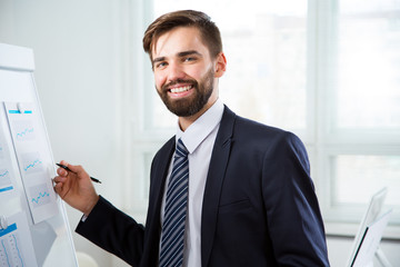 Businessman working on a new project