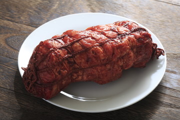 Grilled pork with Chinese food