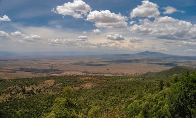 Fototapeta na wymiar The Great Rift Valley from the Kamandura Mai-Mahiu Narok Road, K