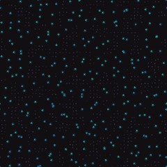 Black blue geometric seamless pattern with randomly spaced stars