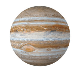 Naklejka premium Planet Jupiter Isolated (elementy tego zdjęcia dostarczone przez NASA)