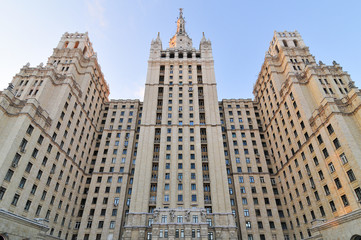 Fototapeta na wymiar Stalinist Apartment Building - Moscow, Russia