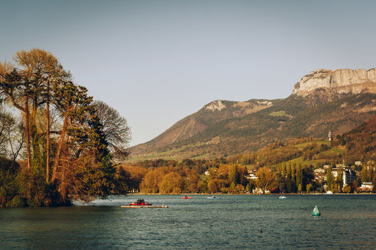 Lake Annecy in early spring, Haute-Savoie, France