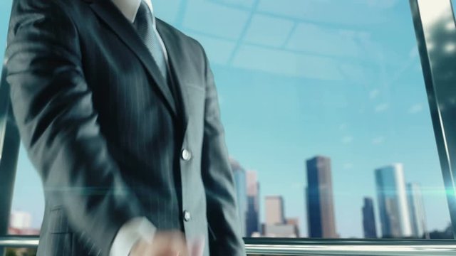 Businessman handshaking at important meeting in Houston 4 vers