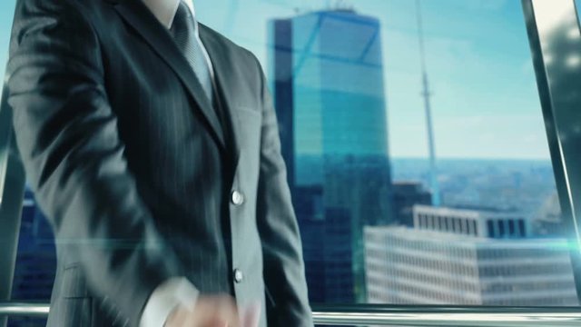 Businessman handshaking at important meeting in Houston 3 vers