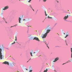 crane, pattern, vector, illustration