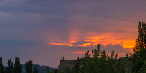 landscape with dramatic light