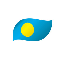 Palau flag, vector illustration