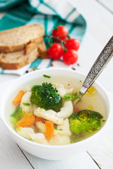 Chicken soup with vegetables