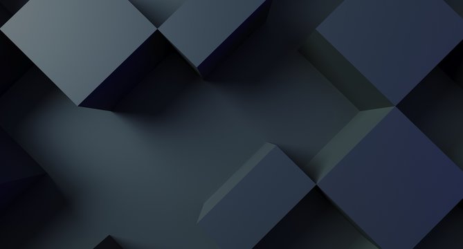 3D Rendering Of Abstract Shapes Low Poly Background © IM_VISUALS
