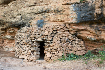 Stone cottage view