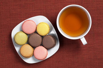 Macaroons and tea