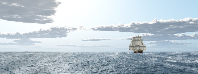 Segelschiff in der Ferne © Michael Rosskothen